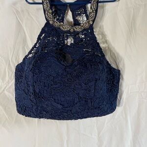 Stunning 2 piece navy blue formal gown. Size 9